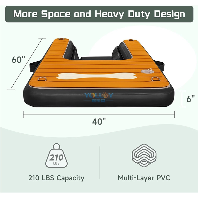 Rampes d&#39;eau gonflables flottantes pour quai de bateau pour chiens Pup Plank (3)