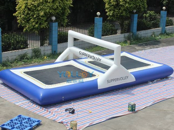 Trampolín inflable para cancha de voleibol