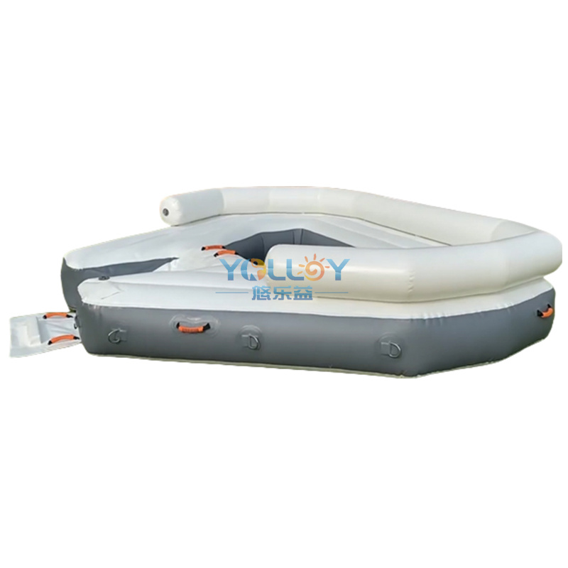 Portable Inflatable Ocean Pool Floating Oasis Island For Yacht (5)