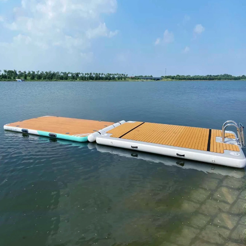 Plataforma flotante inflable para yate en el agua para barco (6)