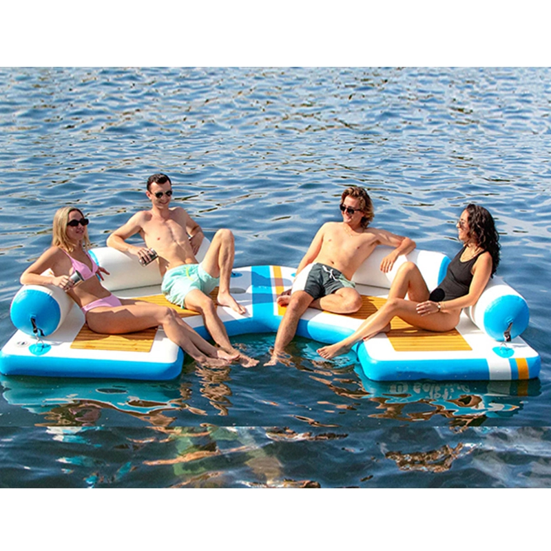 Floating Air C-Docks Island Platform Inflatable Water Park For Yacht (4)