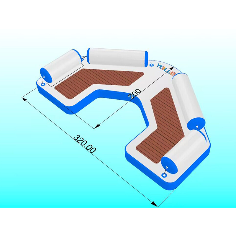 Floating Air C-Docks Island Platform Inflatable Water Park For Yacht (3)