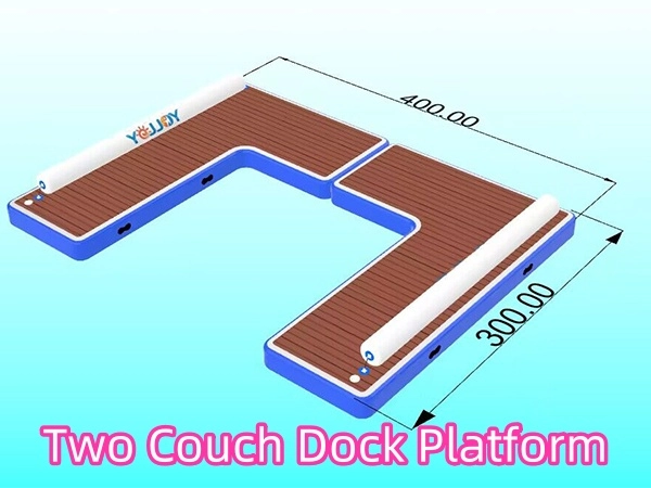 Plataforma de muelle para dos sofás