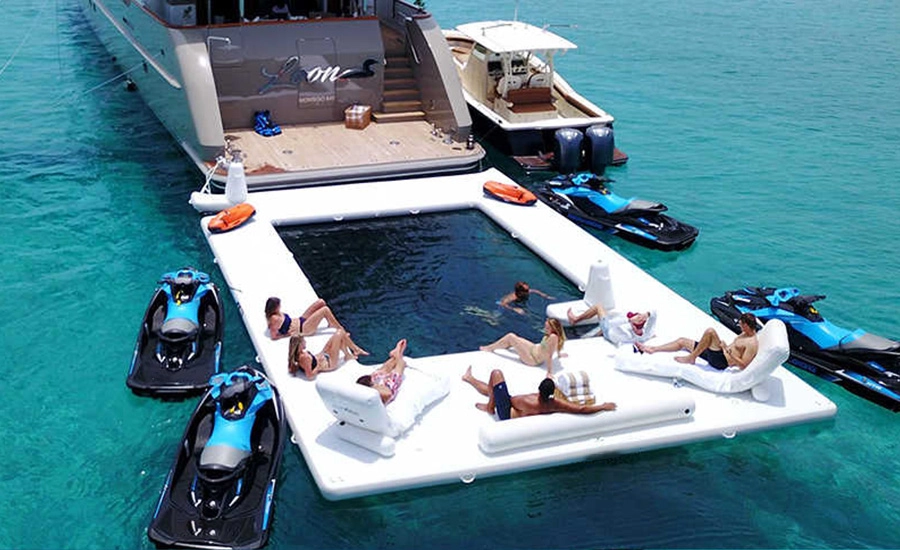 inflatable swim platform