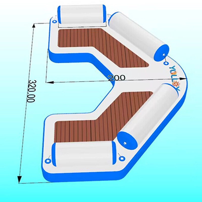 Floating Air C-Docks Island Platform Inflatable Water Park For Yacht (2)