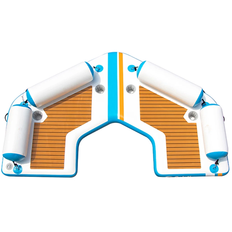 Floating Air C-Docks Island Platform Inflatable Water Park For Yacht