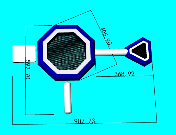 Combo Trampoline aquatique gonflable