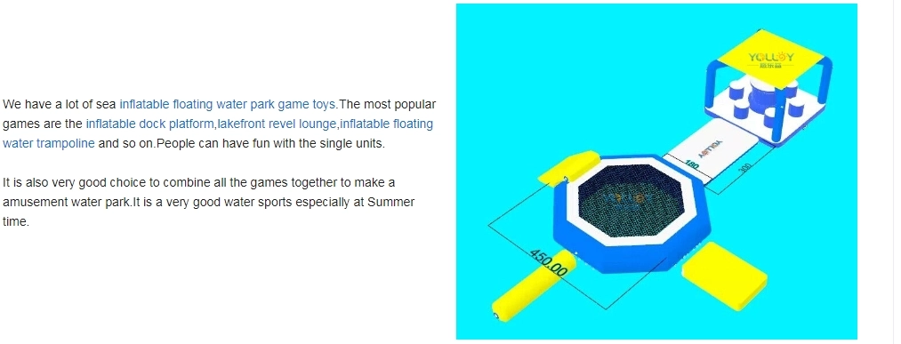 Inflatable-Floating-Water-Trampoline-Park-Combo-Platform-With-Tent-(9) Inflatable Floating Water Trampoline Park Combo Platform With Tent (9)