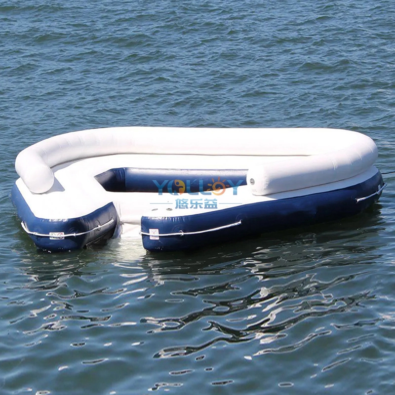 Portable Inflatable Ocean Pool Floating Oasis Island For Yacht (2)