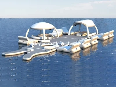 Leisure-Inflatable-Water-Platform-with-Tent-(2) Leisure Inflatable Water Platform with Tent (2)