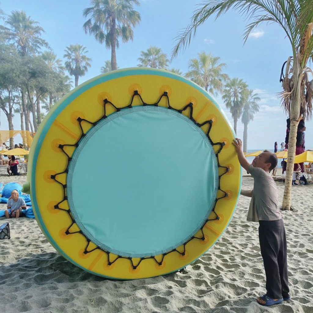 Inflatable Circular Mesh Dock-2