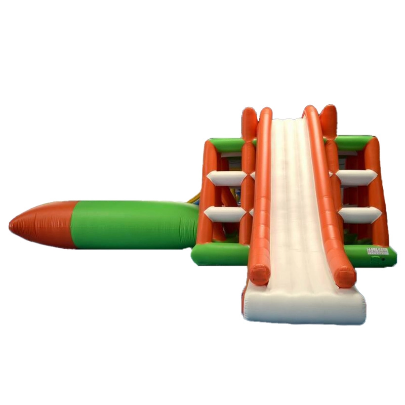 Inflatable Commercial Water Park Jungle Joe Slide And Climb With Blob Combo