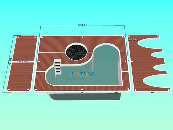 Swimming Inflatable Yacht Pool Floating Dock Platform-5