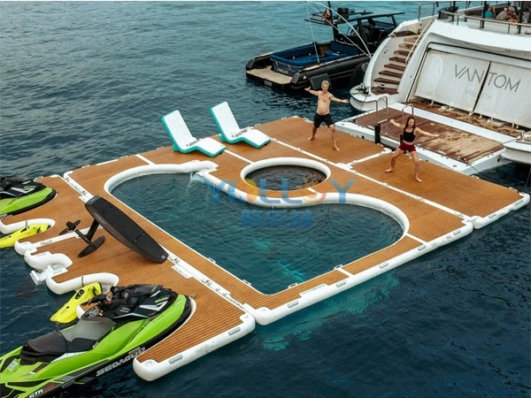 Swimming-Inflatable-Yacht-Pool-Floating-Dock-Platform-6 Swimming Inflatable Yacht Pool Floating Dock Platform-6