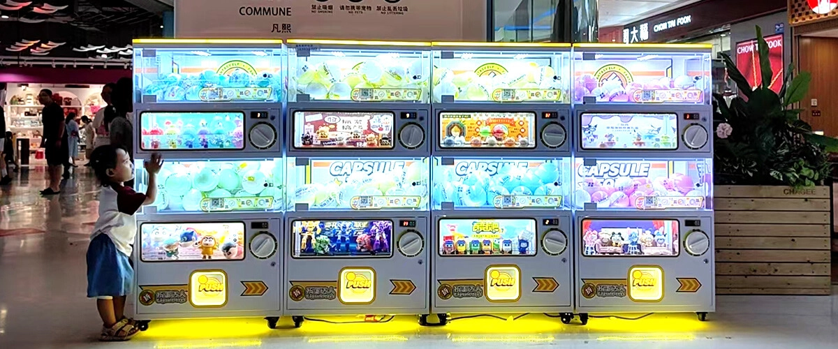 Gachapon machine optimization settings and operations