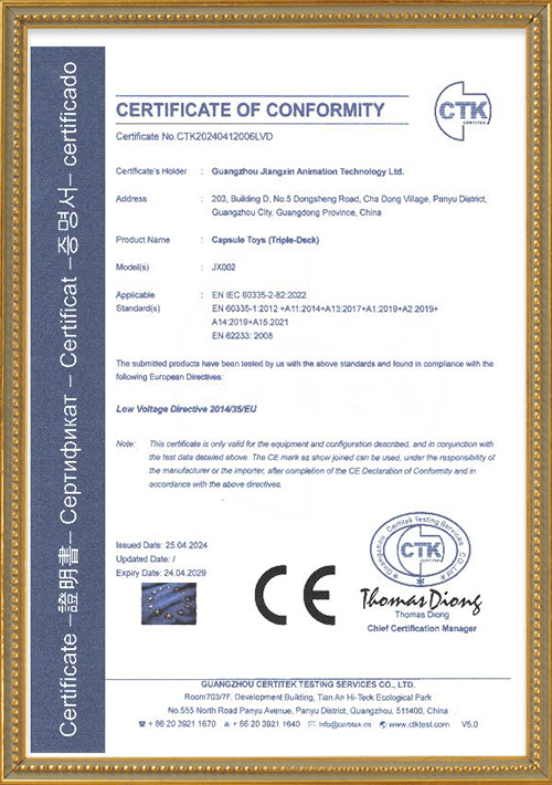 Triple CE certification