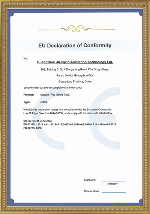 Three-layer Twister CE-LVD Certificate + Declaration (original)