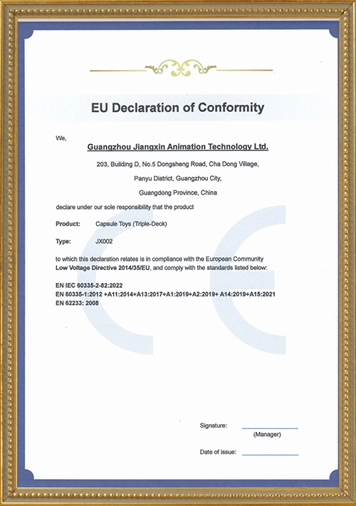 Three-layer Twister CE-LVD Certificate + Declaration (original)