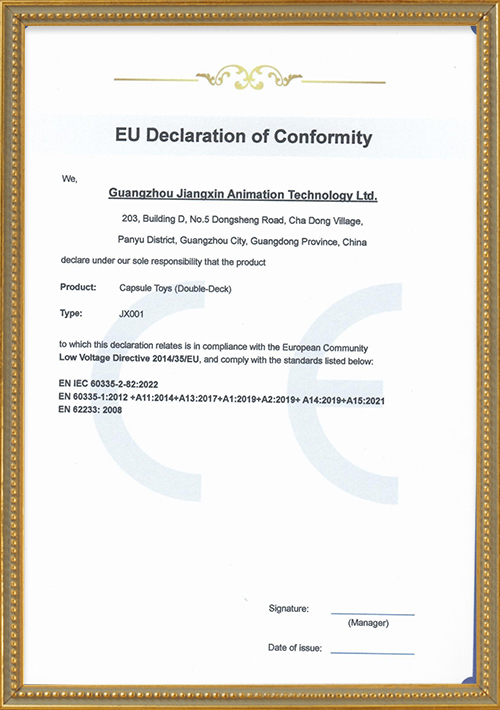 LVD-Double Decker Twister Certificate + Declaration (original)