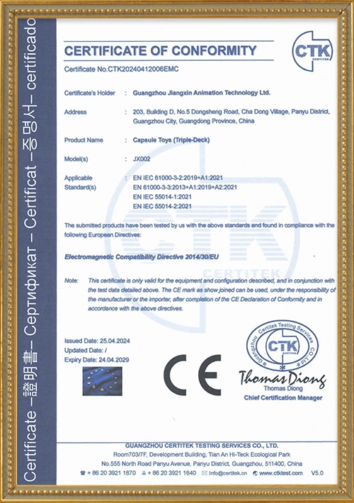 Three-layer Twister CE-EMC Certificate + Declaration (original)