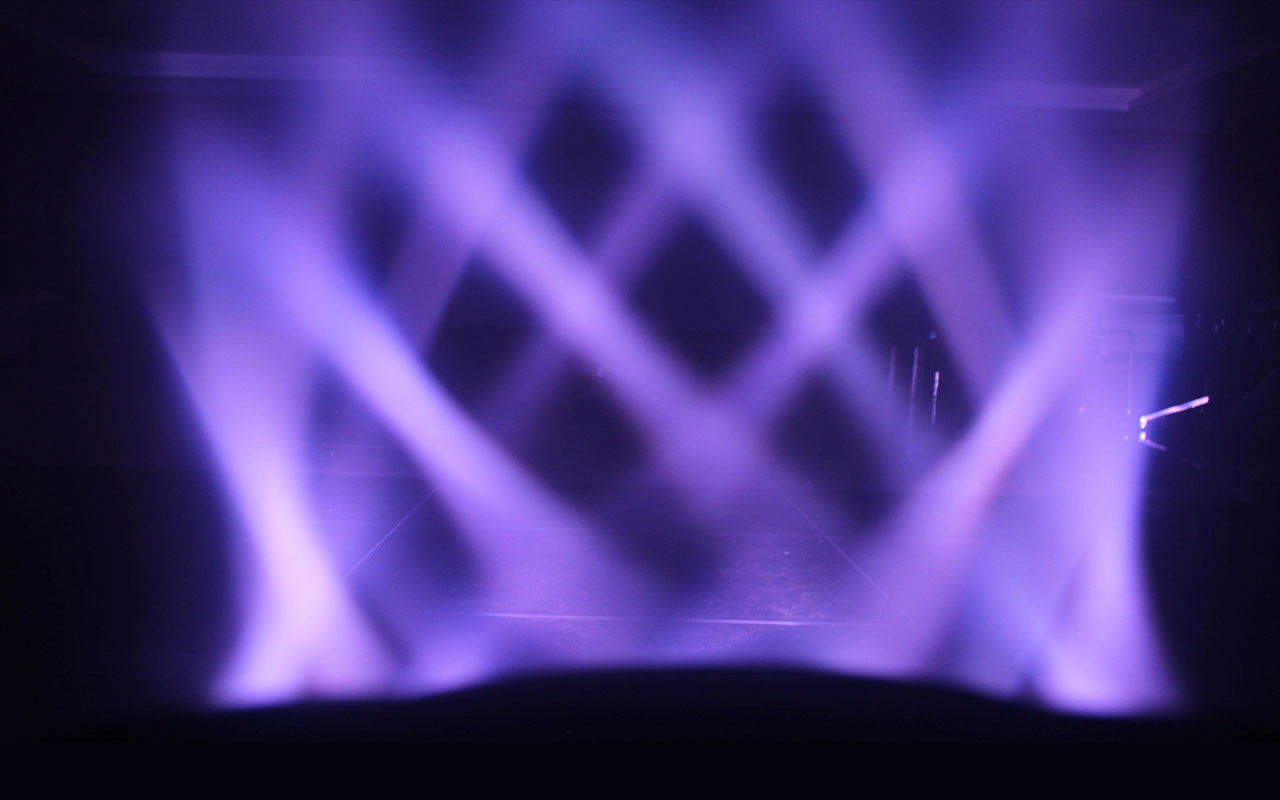 Spectacle de lumière laser croisée violette BIG EYE L10R - LiteLEES