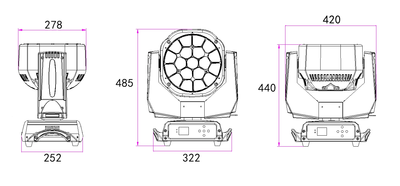 Dimension du luminaire - LiteLEES