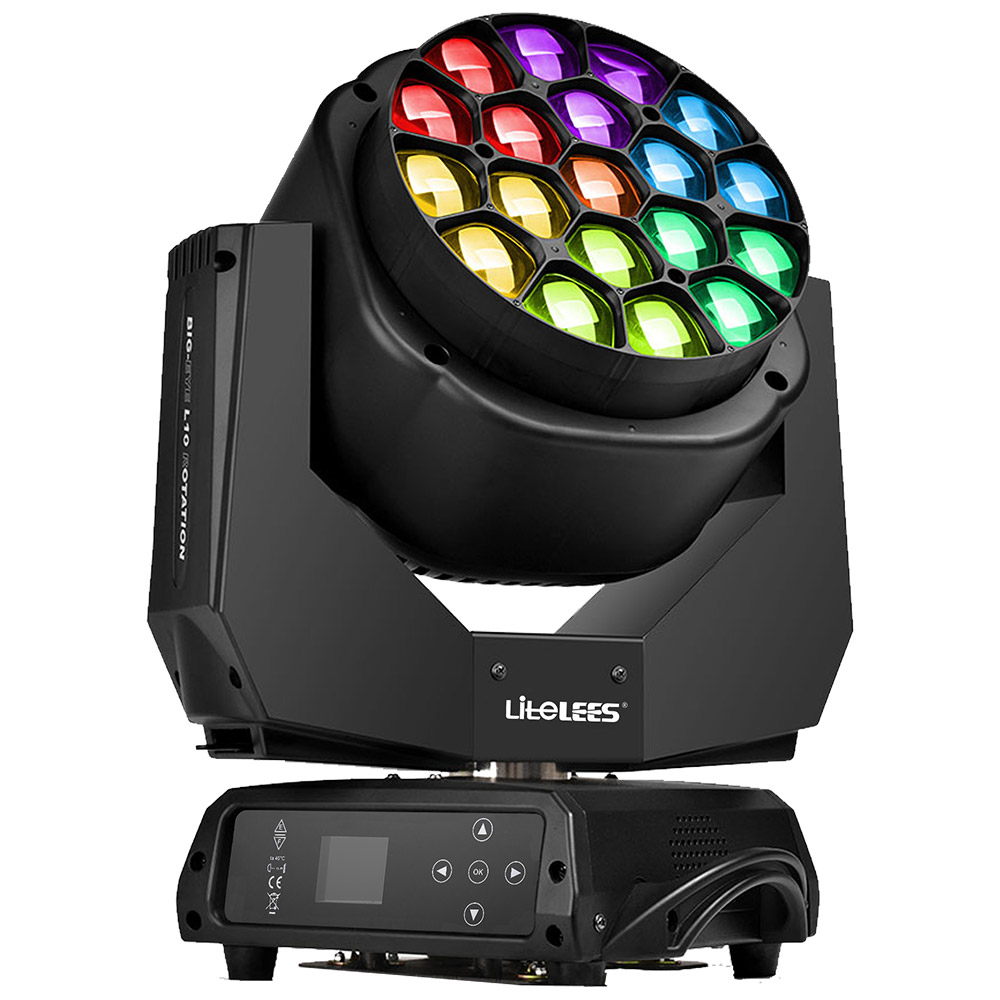LiteLEES BIG EYE L10R-LED Moving Wash Light RGBW 4-in 1 BeamWashEffect with BEE EYE Effects, leda B-Eye K10
