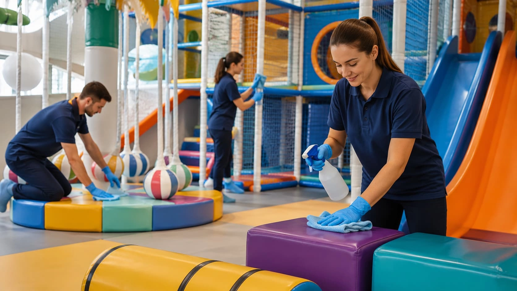 Commercial indoor playground equipment cleaning and sanitizing guide for FEC operators - Far Kids Island