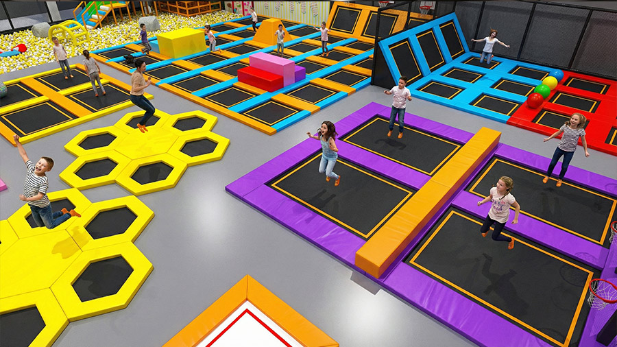 Dubai Trampoline Park  1050 sqm Indoor Family Entertainment Center with Foam Pit, Dodgeball & Slam Dunk Zones (2) - Far Kids Island