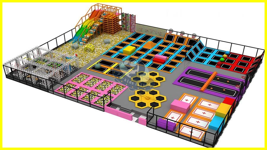 Dubai Trampoline Park 1050 sqm Indoor Family Entertainment Center with Foam Pit, Dodgeball & Slam Dunk Zones (4) - Far Kids Island