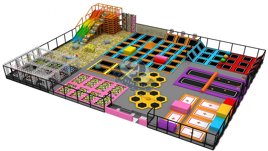 Dubai Trampoline Park 1050 sqm Indoor Family Entertainment Center with Foam Pit, Dodgeball & Slam Dunk Zones (4) - Far Kids Island