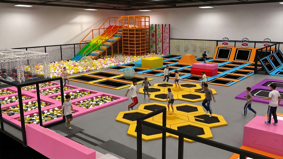 Dubai Trampoline Park  1050 sqm Indoor Family Entertainment Center with Foam Pit, Dodgeball & Slam Dunk Zones (5) - Far Kids Island