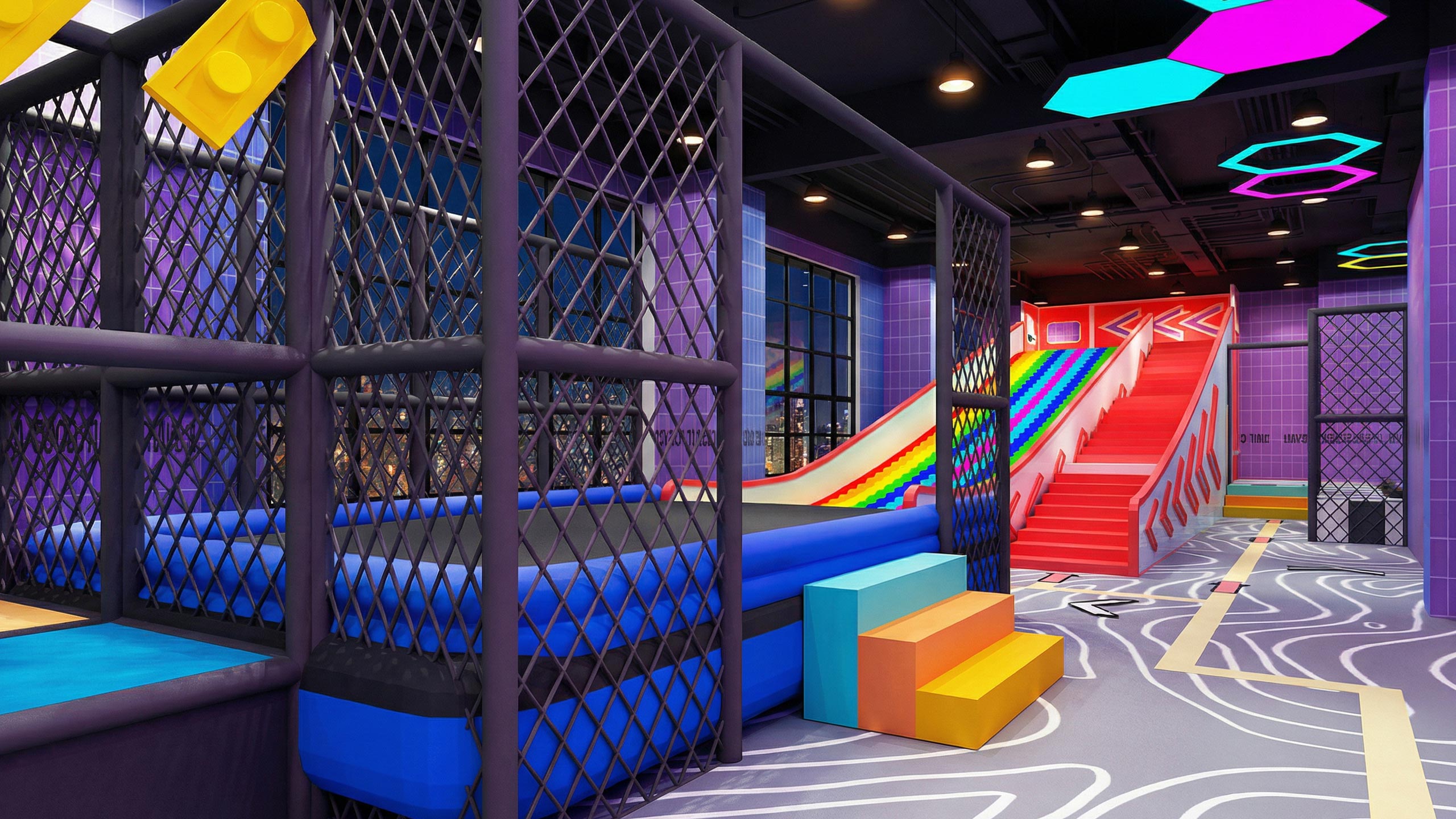I.-Cyber-Sprint-&-Rainbow-Slide-Zone- - Far Kids Island