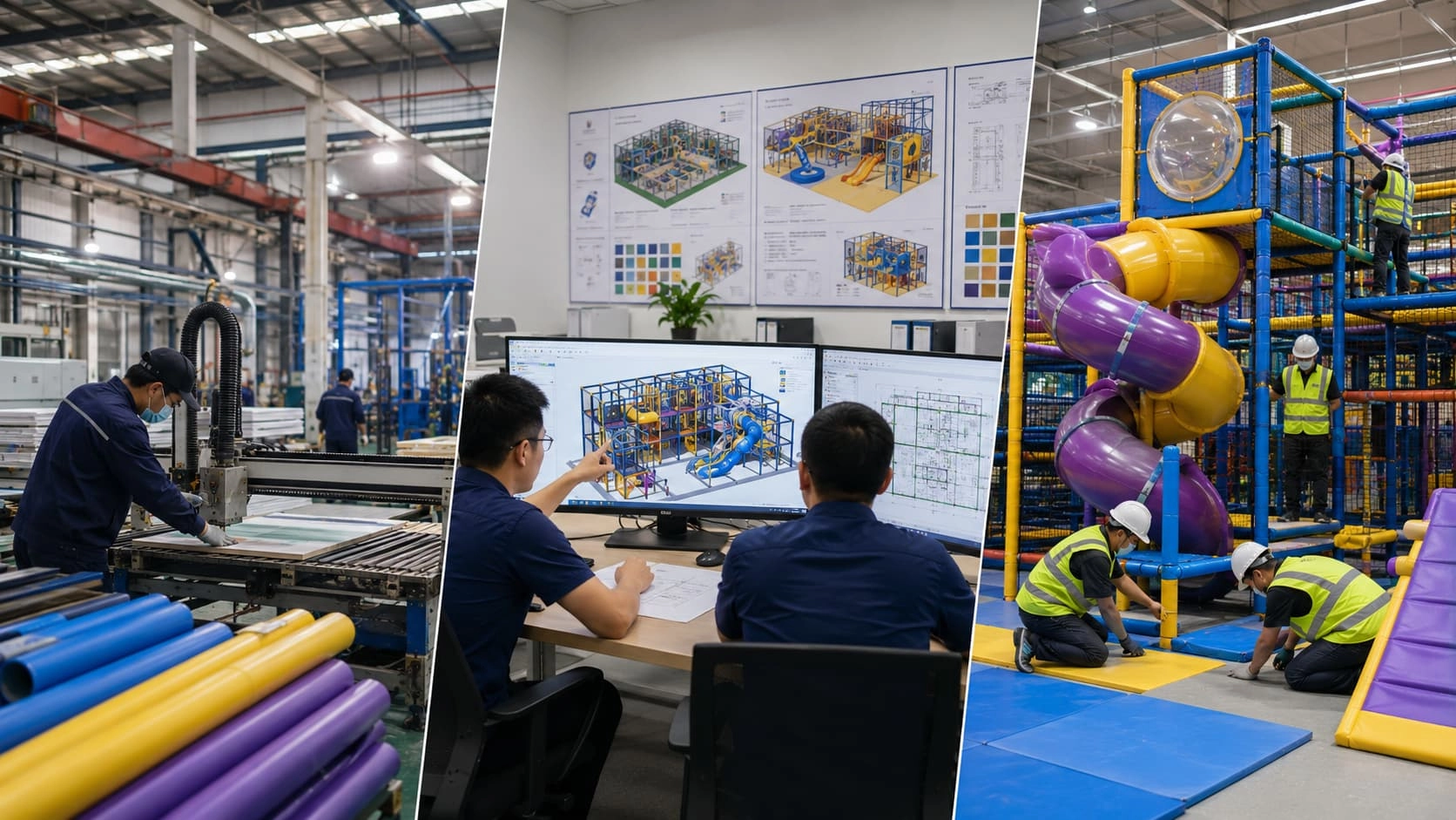 Indoor playground equipment manufacturer for custom design production and installation - Far Kids Island
