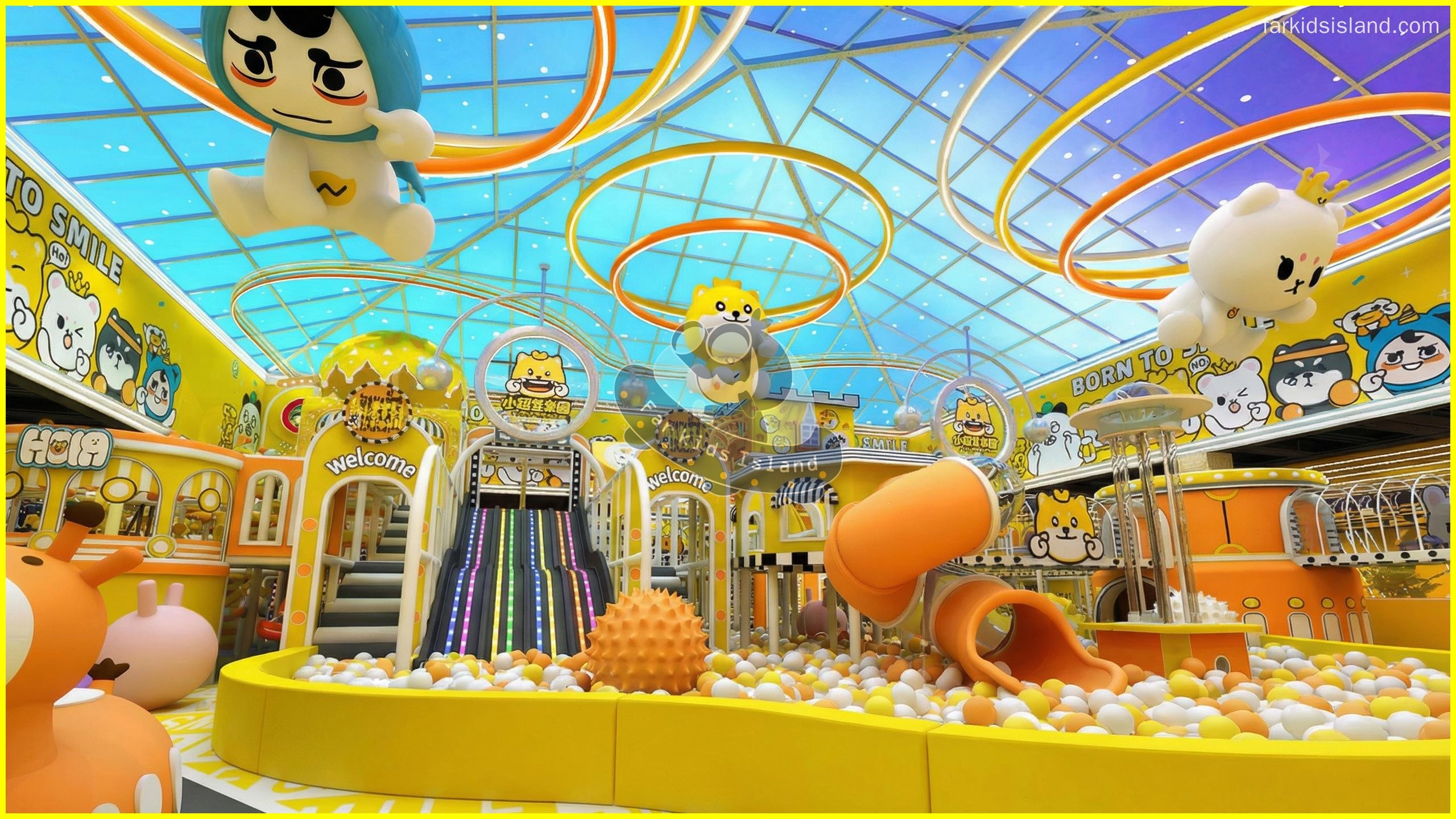 Thematic Sand Pit & Safety Perimeter - Far Kids Island