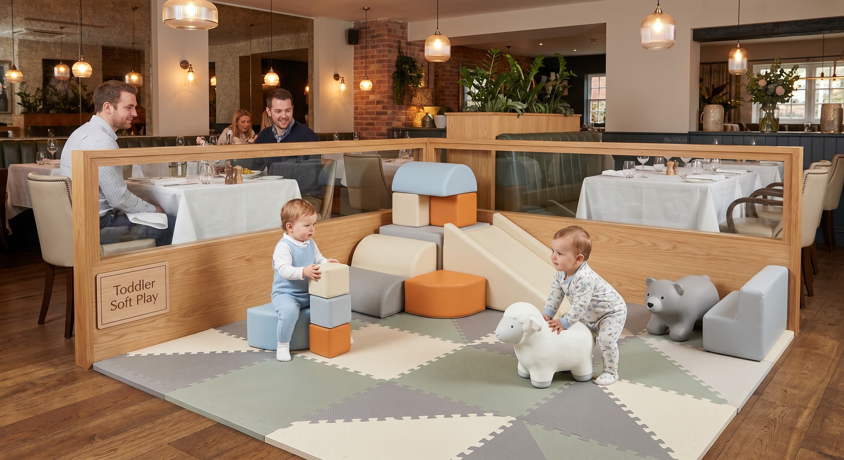 Safe and easy-to-clean commercial toddler soft play equipment