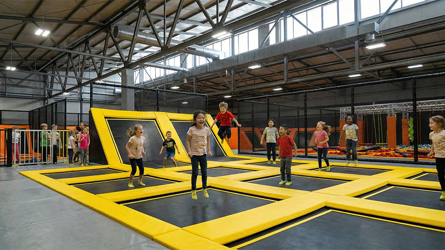 Toronto Trampoline Park  630 sqm Indoor Family Entertainment Center with Foam Pits and Jump Zones (1) - Far Kids Island
