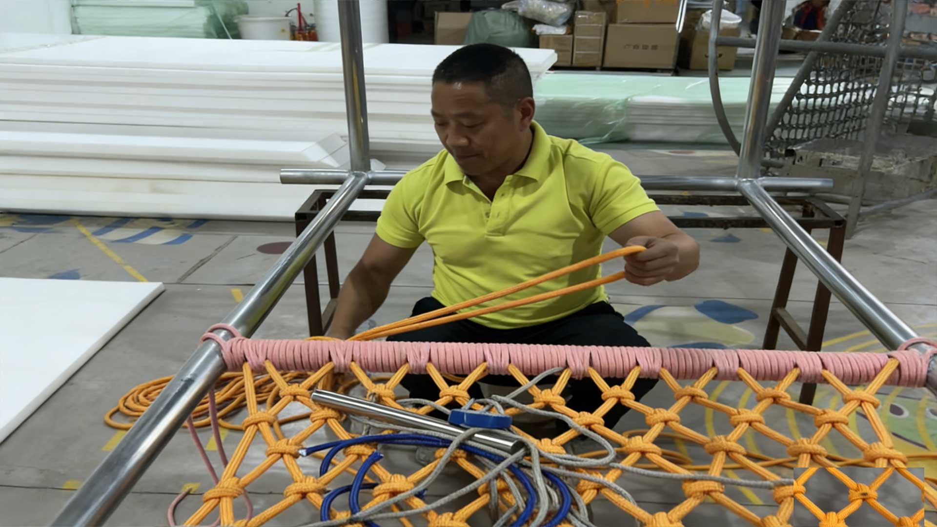 Weaved-climbing-net - Far Kids Island