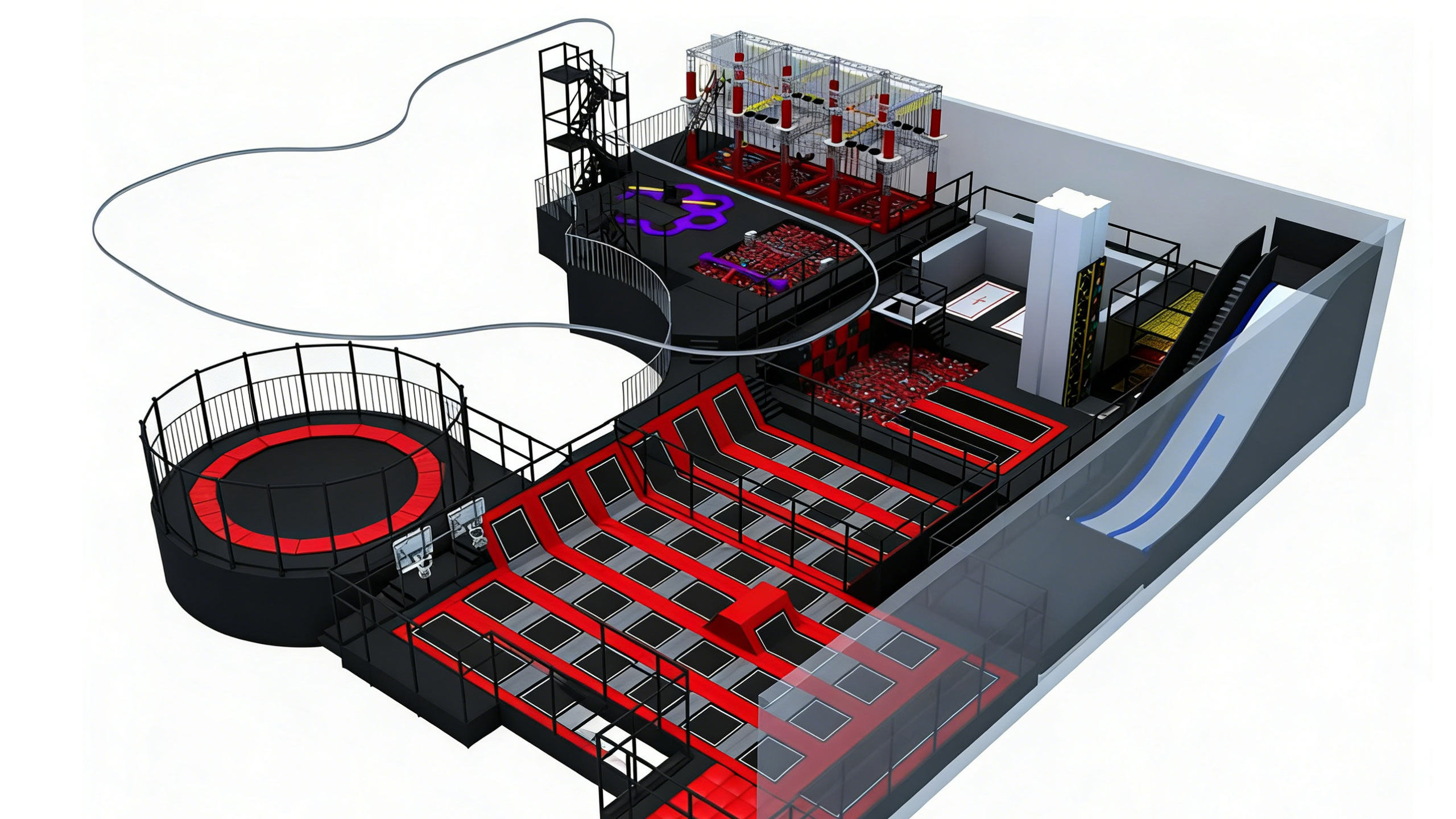 Zipline,-Ninja-Course,-Ropes-Course - Far Kids Island