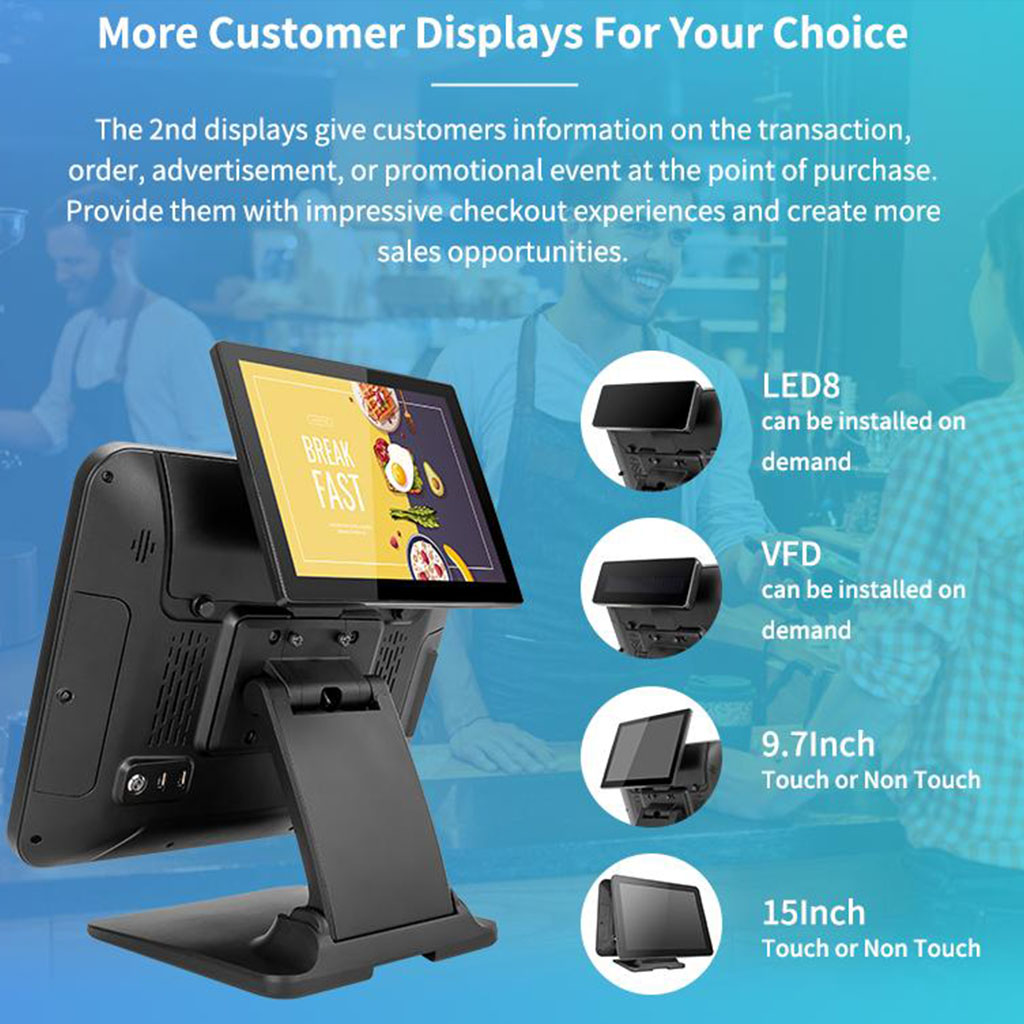 dual screen pos terminal