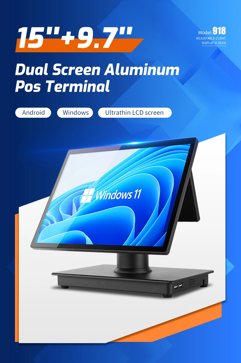oem dual adjustable screen pos