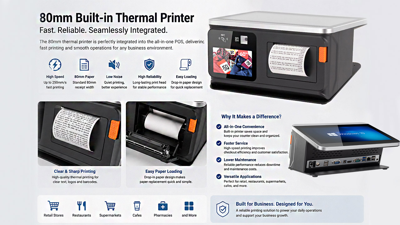 pos with thermal printer wholesaler