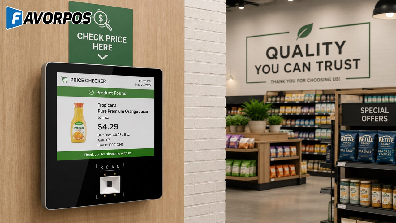 retail shops QR code checking device factory