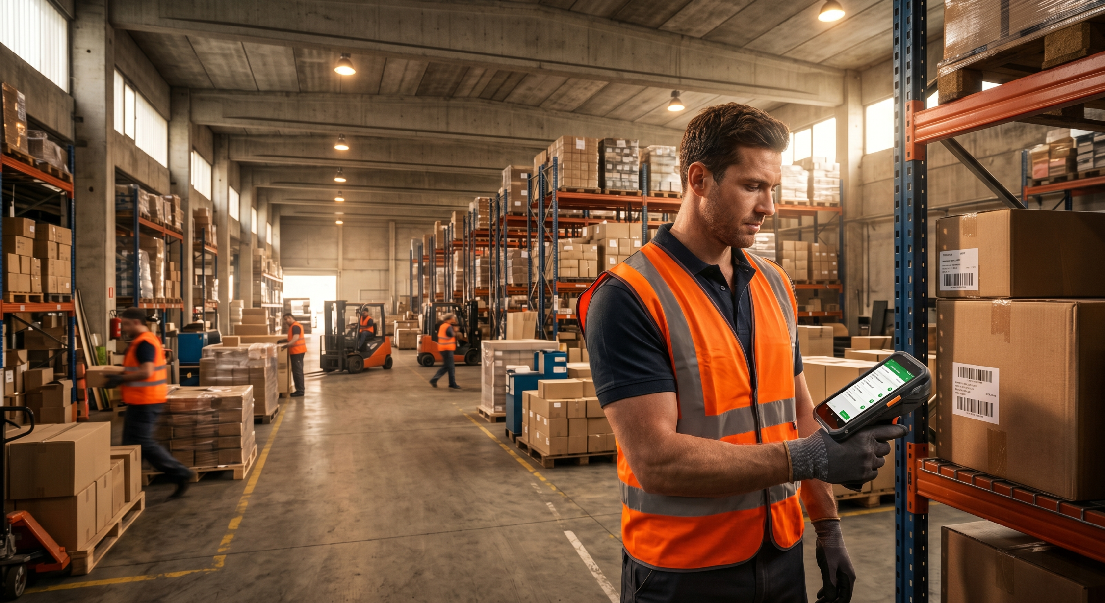 Rugged Android POS barcode scanning in warehouse