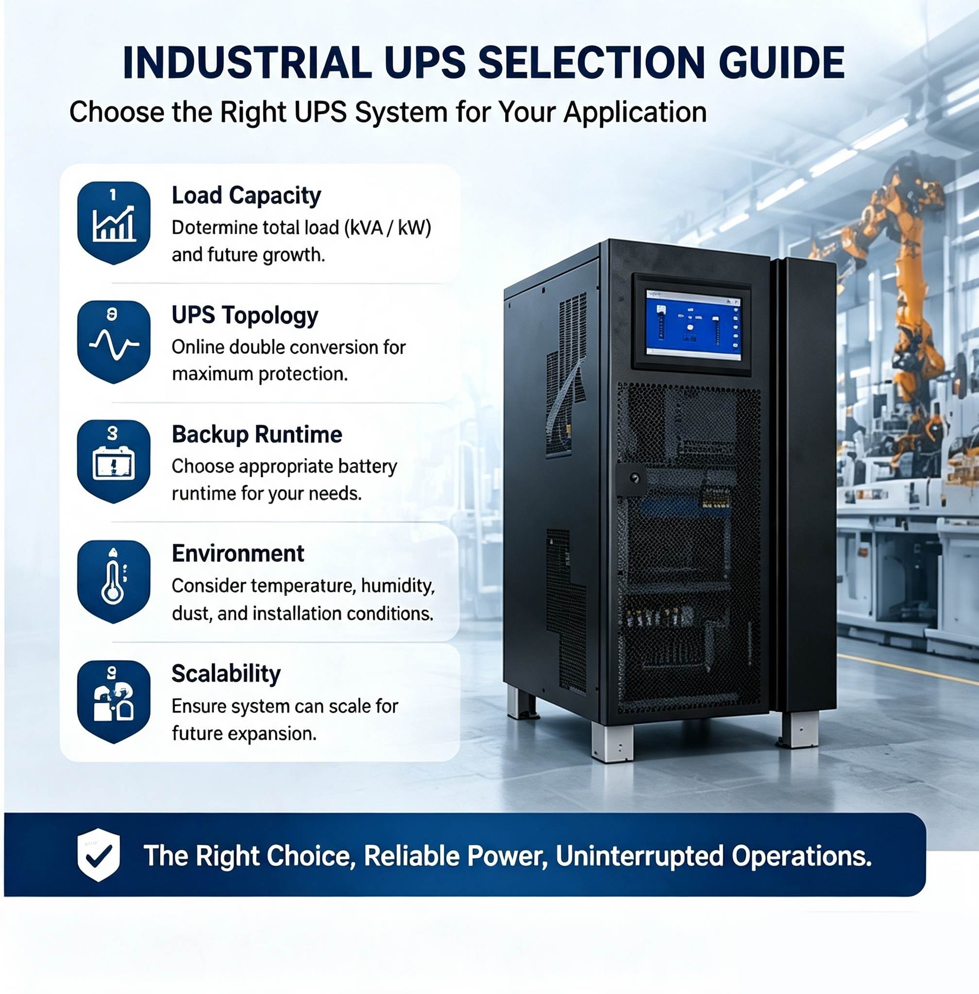 INDUSTRIAL UPS SELECTION GUIDE INDUSTRIAL UPS SELECTION GUIDE