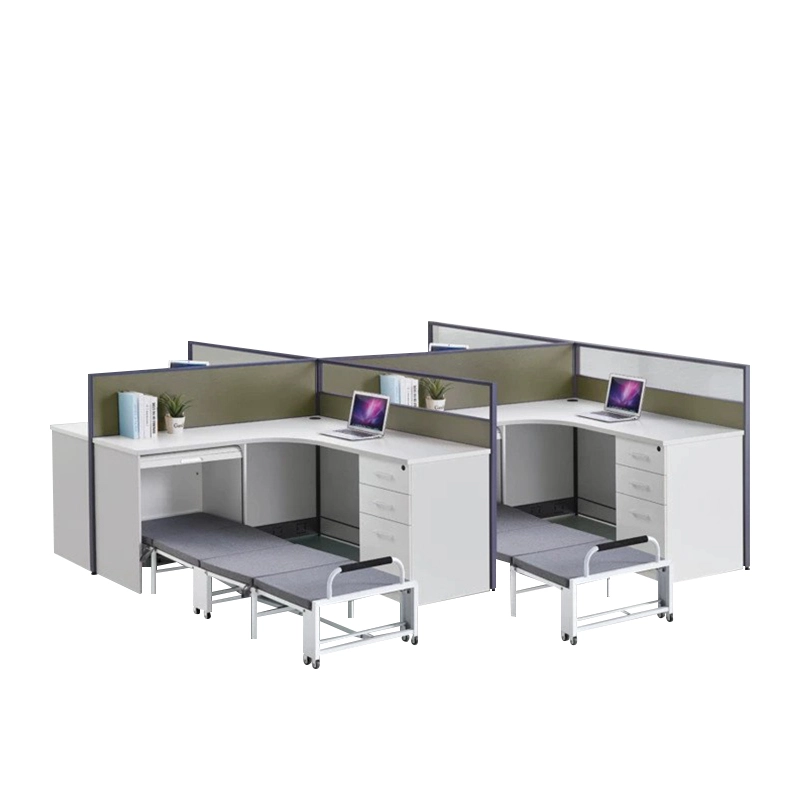 Most Popular Luxury Single Person Aluminium Office Workstation Modern Design with Bed for Industrial Use Big Workstation Desk - MEI YI