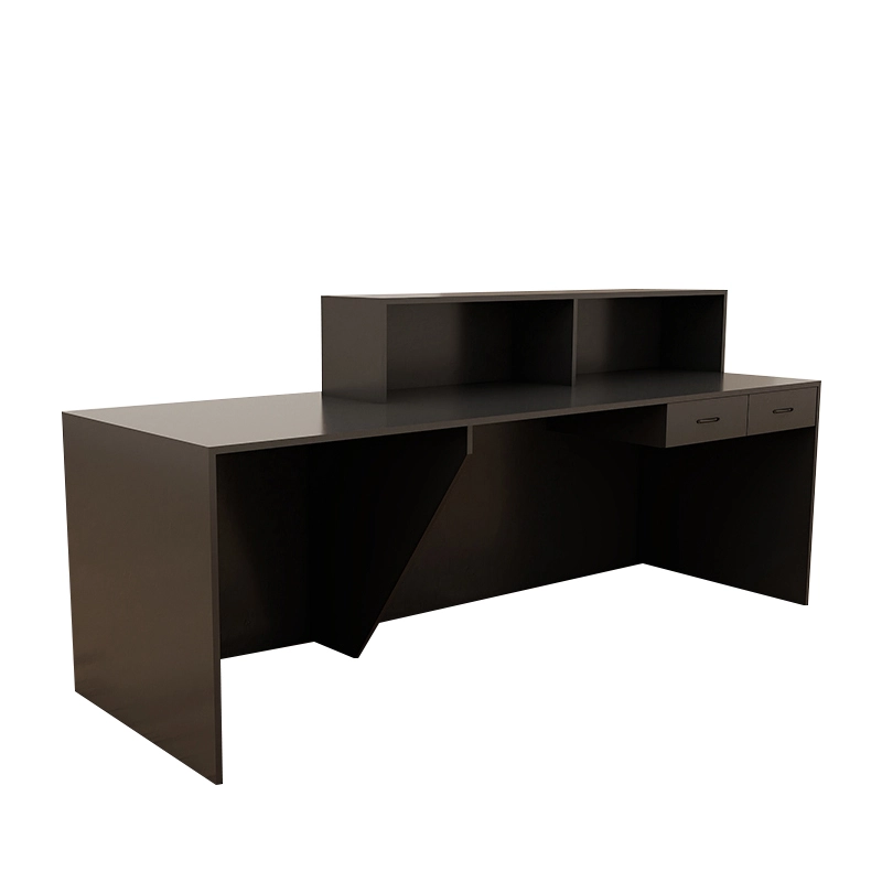 Coffee-Brown Wooden Reception Desk for KTV, Game Halls, and Bars - MEI YI