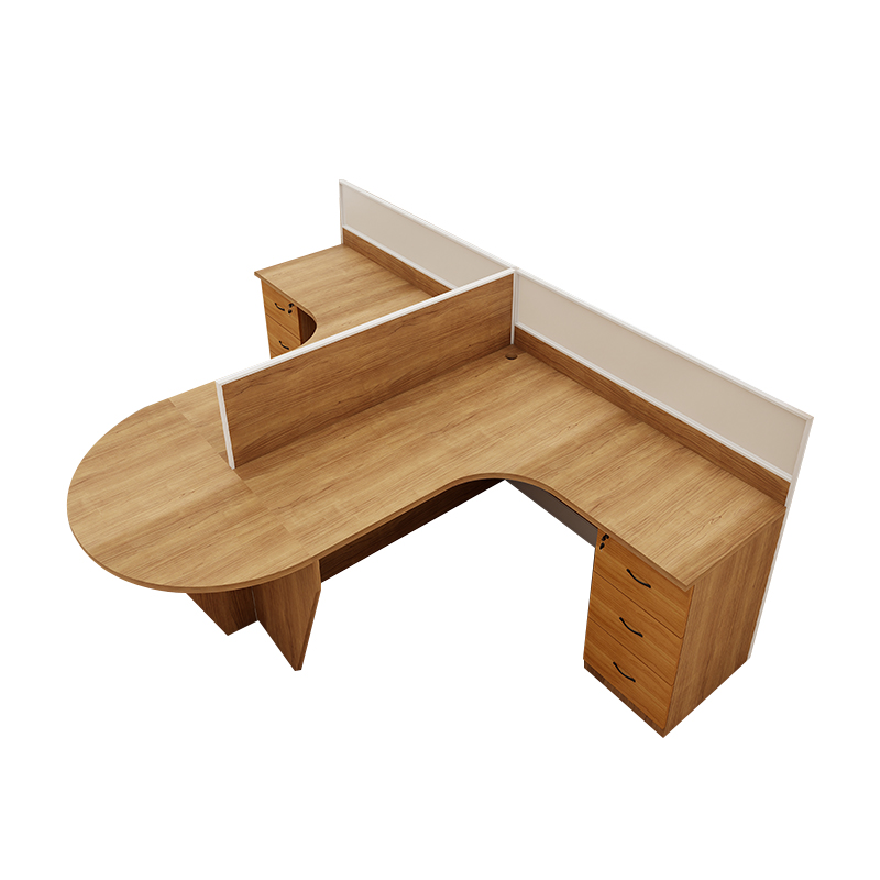 Modular cubicle desk system with storage workstation table and cable management for open office spaces