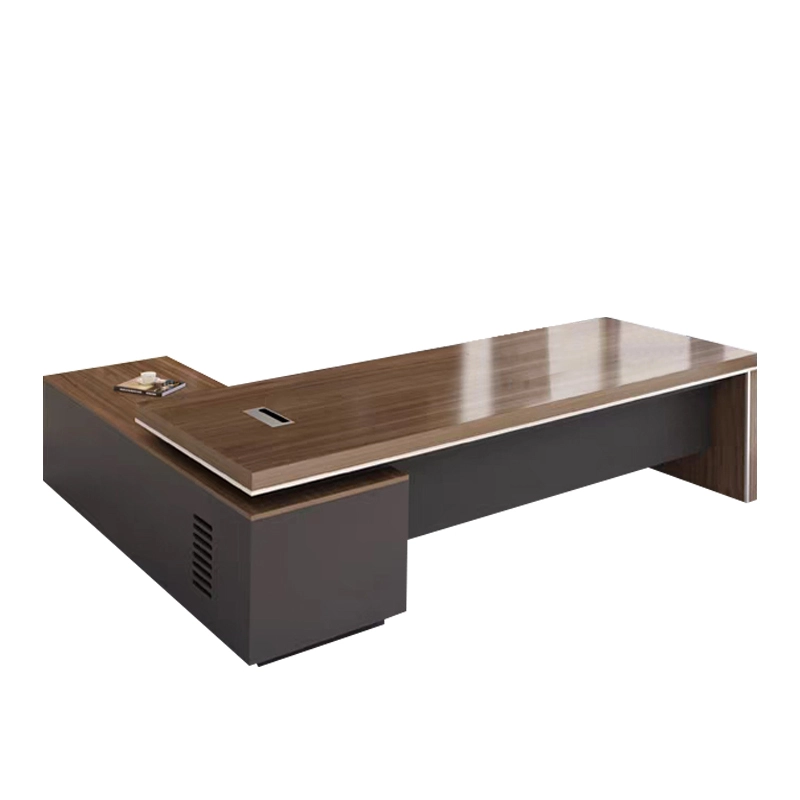 مكتب تنفيذي حديث على شكل حرف L مصنوع من خشب MDF للتصميمات الداخلية المعاصرة للمكاتب - MEI YI