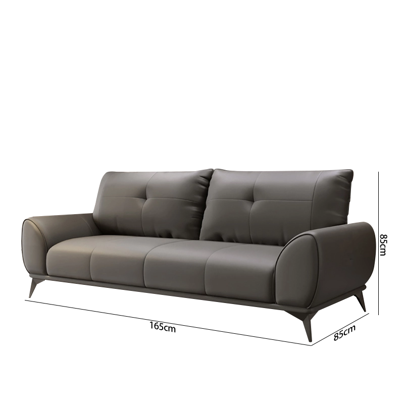 Office Leather Sofa Simple Business Reception Room Three People Coffee Table Set 3 + 2 + 1 Leisure - MEI YI